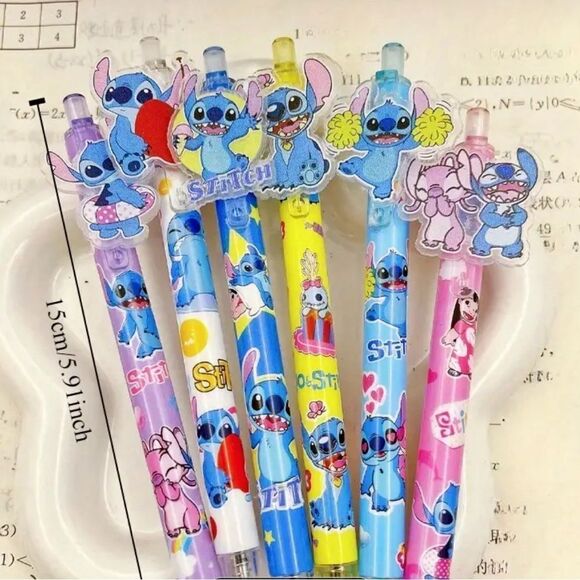 Stitch Gel Pens Set of 6 - Picture 1 of 8